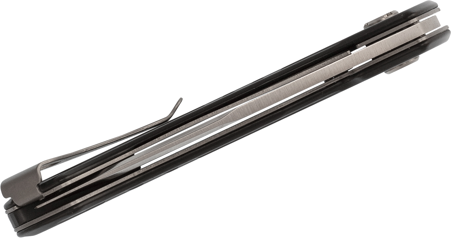 มีดพับ Buck 294 Momentum Flipper Knife Assisted 3.125" S30V Satin Plain Blade, Black Cerakote Coated Aluminum Handles - 12225