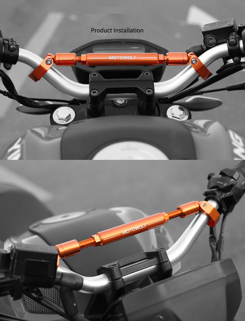 MOTOWOLF MDL 3505 - บาร์เสริมเอนกประสงค์ บาร์ค้ำแฮนด์ สำหรับแฮนด์บาร์ ปรับขนานได้