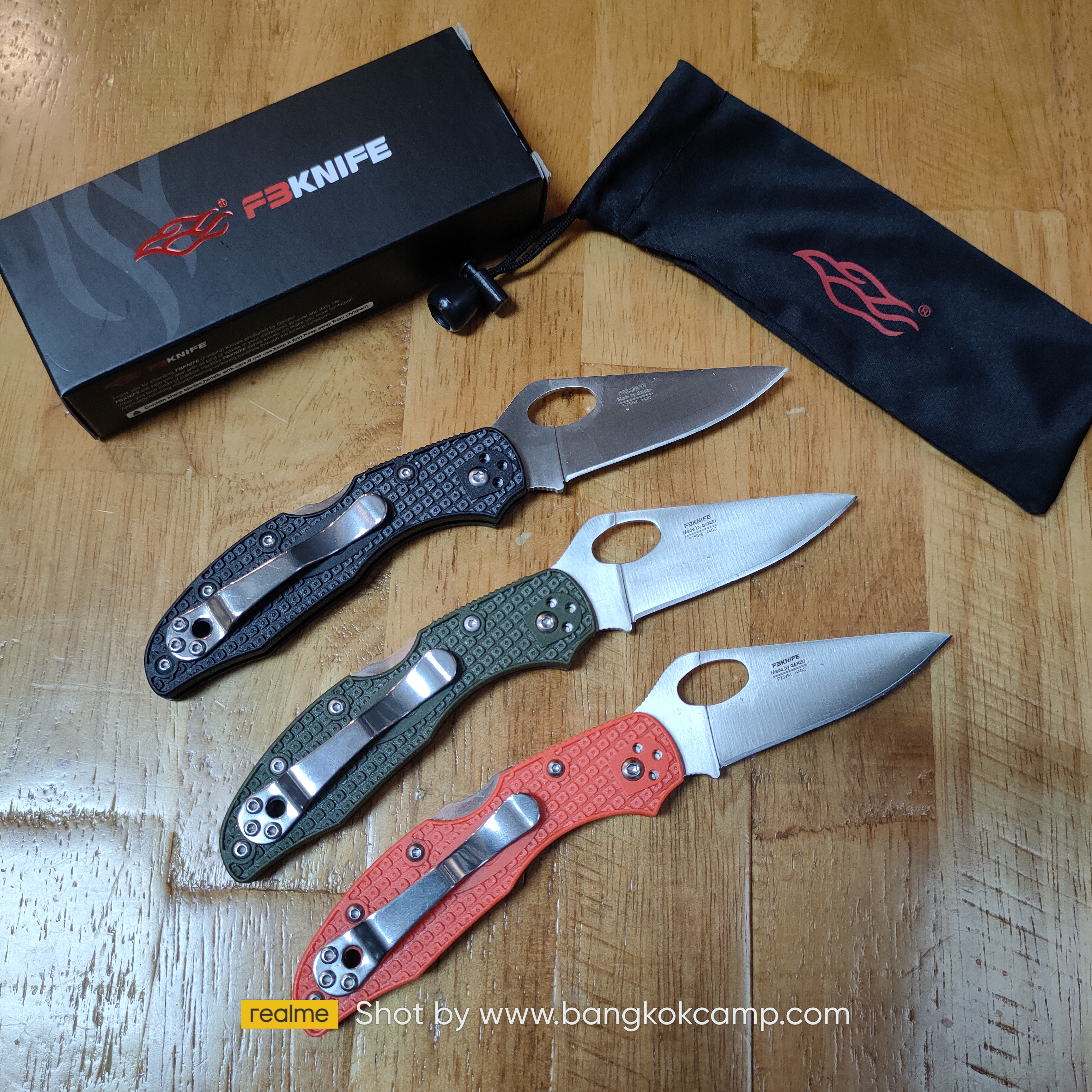 มีดพับ Ganzo กานโซ่ รุ่น F759M / 440C Steel / ของแท้ 100% (สีเขียว / Green)