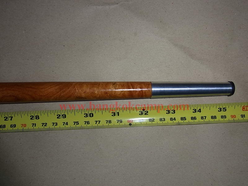 ไม้หายาก... ไม้ตะพด(ไม้ปุ่มมะค่า, ปมมะค่า) ลายสวยมาก หัว+ท้ายไททาเนียม หัวทรงลูกจันทร์