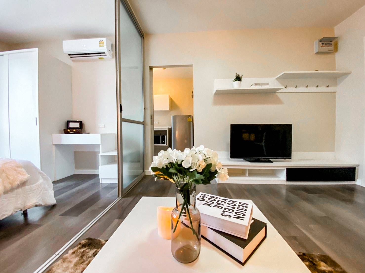 ให้เช่าคอนโด ดีคอนโด แคมปัส รีสอร์ท บางนา ( D Condo Campus Resort Bangna ) ตึก D ชั้น 7 ห้อง ขนาด 30 ตรม.