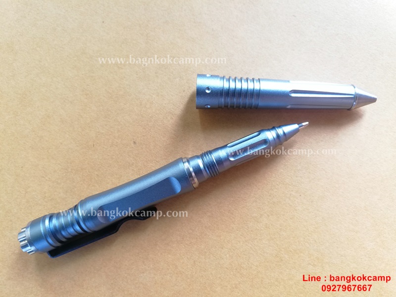 ปากกาแทคนิคอล Tactical Pen ปลายคาร์ไบท์ (กระแทกกระจกได้ แข็งมากใช้ขูด-เขียนโลหะได้) สีดำ