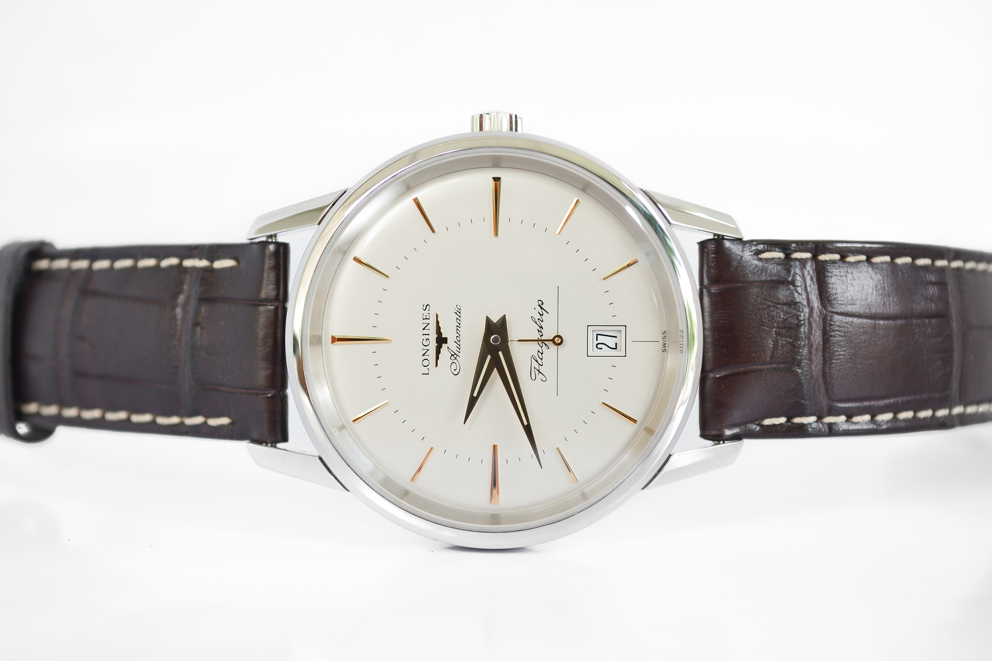 Longines Heritage Flagship Automatic สองเข็มครึ่ง สายหนัง (Sold)