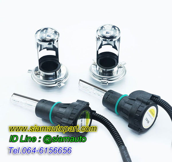 หลอดไฟ xenon H4Slide 6000k แสงสีขาว จำนวน 1 คู่ ส่งฟรี รับประกัน 6 เดือน