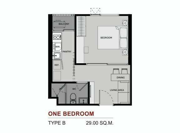 ขายดาวน์อนโด Life Asoke (ไลฟ์ อโศก) 1 ห้องนอน 1 ห้องน้ำ ชั้น 29 ขนาด 29 ตรม ห้อง S29B31