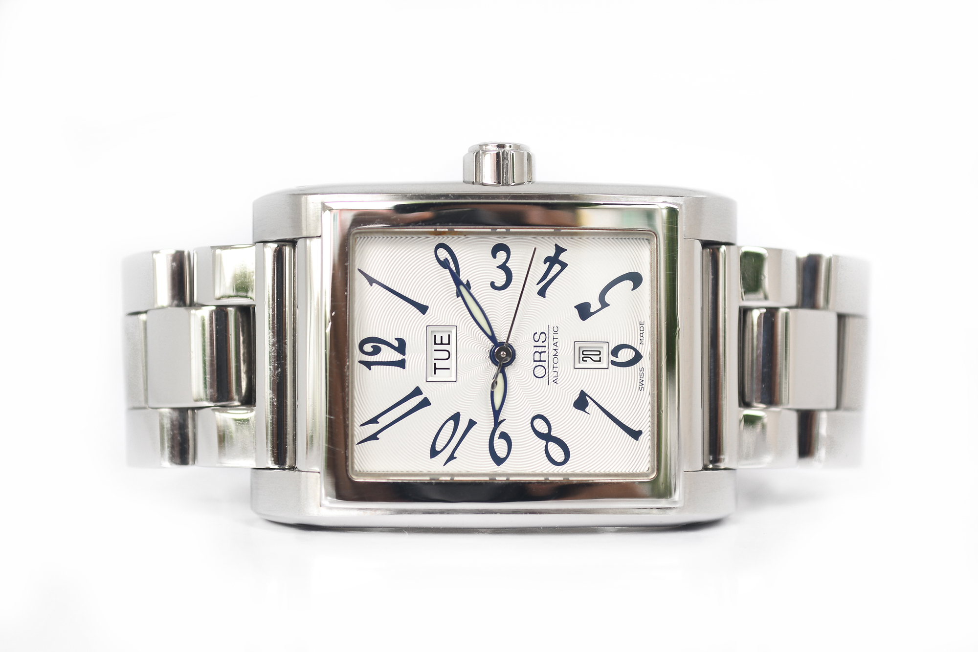 Oris Rectangular Day Date Automatic หน้าขาวกิโยเช่