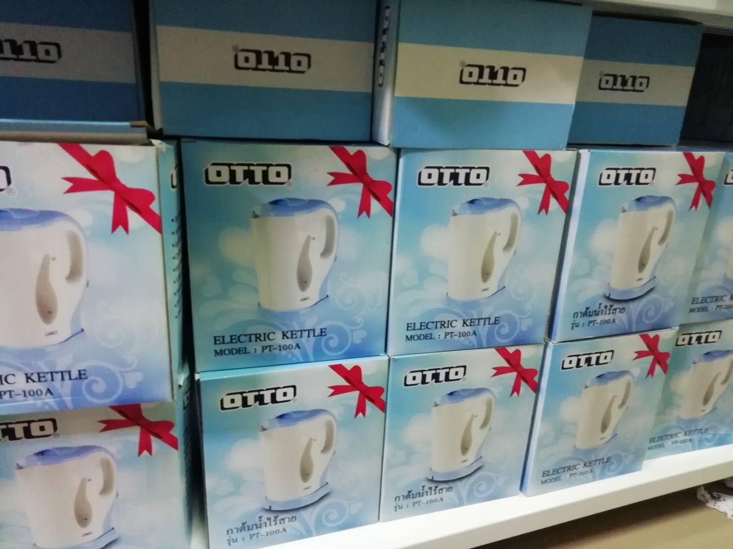 OTTO กาต้มน้ำไร้สาย รุ่น PT100A ขนาด 0.8 ลิตร สีขาว-ฟ้า