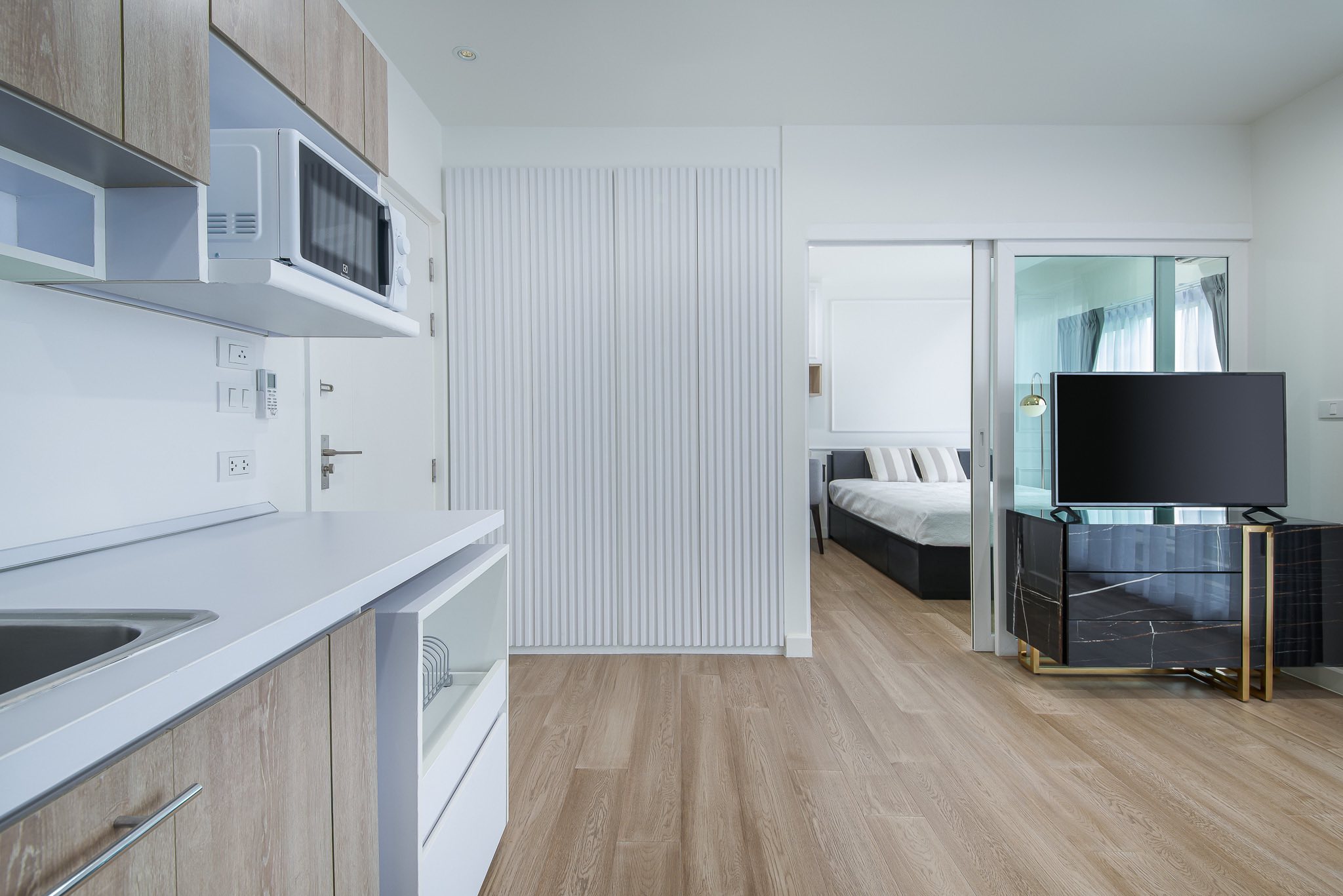 ให้เช่าคอนโด The Key แจ้งวัฒนะ ห้องสวย สะอาด วิวโล่ง พร้อมเข้าอยู่! | ขนาด 32 ตร.ม. | 1 ห้องนอน | ชั้น 7 | Fully Furnished