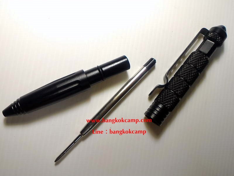 ปากกาต่อสู้ ปากกาแทคนิคอล Tactical Pen ปลายกระแทกกระจกได้ ระบบหมุนเปิด-ปิดหัวปากกา