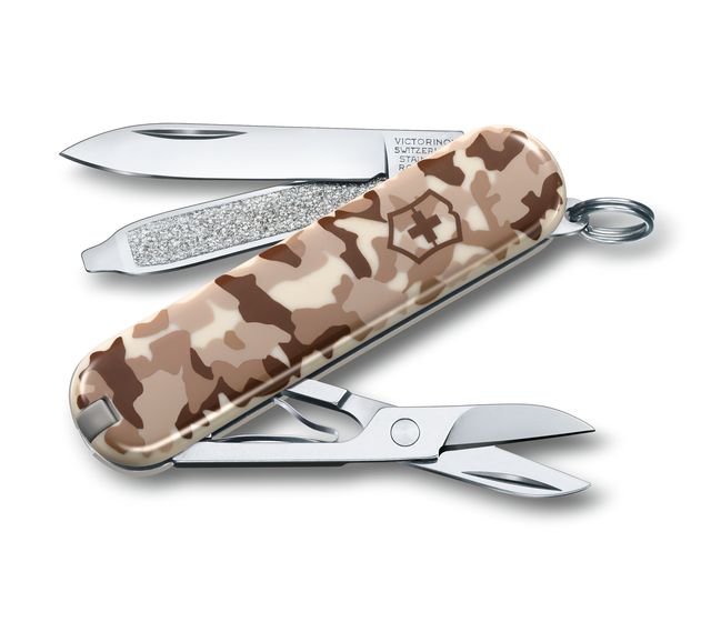 Victorinox Classic SD, CAMOUFLAGE Handles (0.6223.941) ลายพลางน้ำตาล