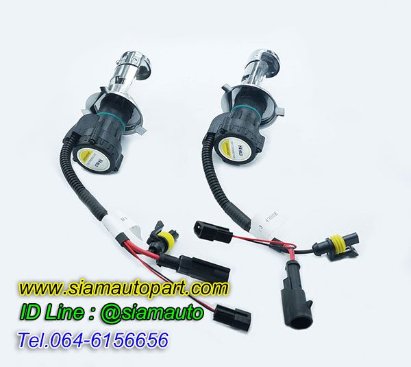 หลอดไฟ xenon H4Slide 6000k แสงสีขาว จำนวน 1 คู่ ส่งฟรี รับประกัน 6 เดือน