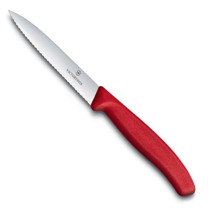 มีดครัว Victorinox Paring Knife 10 cm ใบหยัก ด้ามแดง (6.7731)