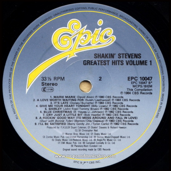 Shakin' Stevens - Greatest Hits Vol.1