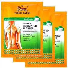 (1 กล่อง) พลาสเตอร์บรรเทาปวด สูตรเย็น (ใหญ่) Tiger balm plaster 24 ซอง