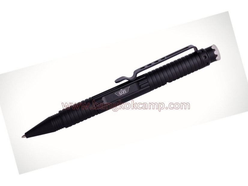 ปากกา UZI ท้ายด้ามหัวcrown สีดำ UZI Tactical Defender Pen #1 - Black