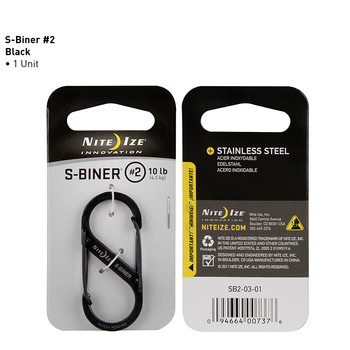 NiteIze S-BINER #2 -Black