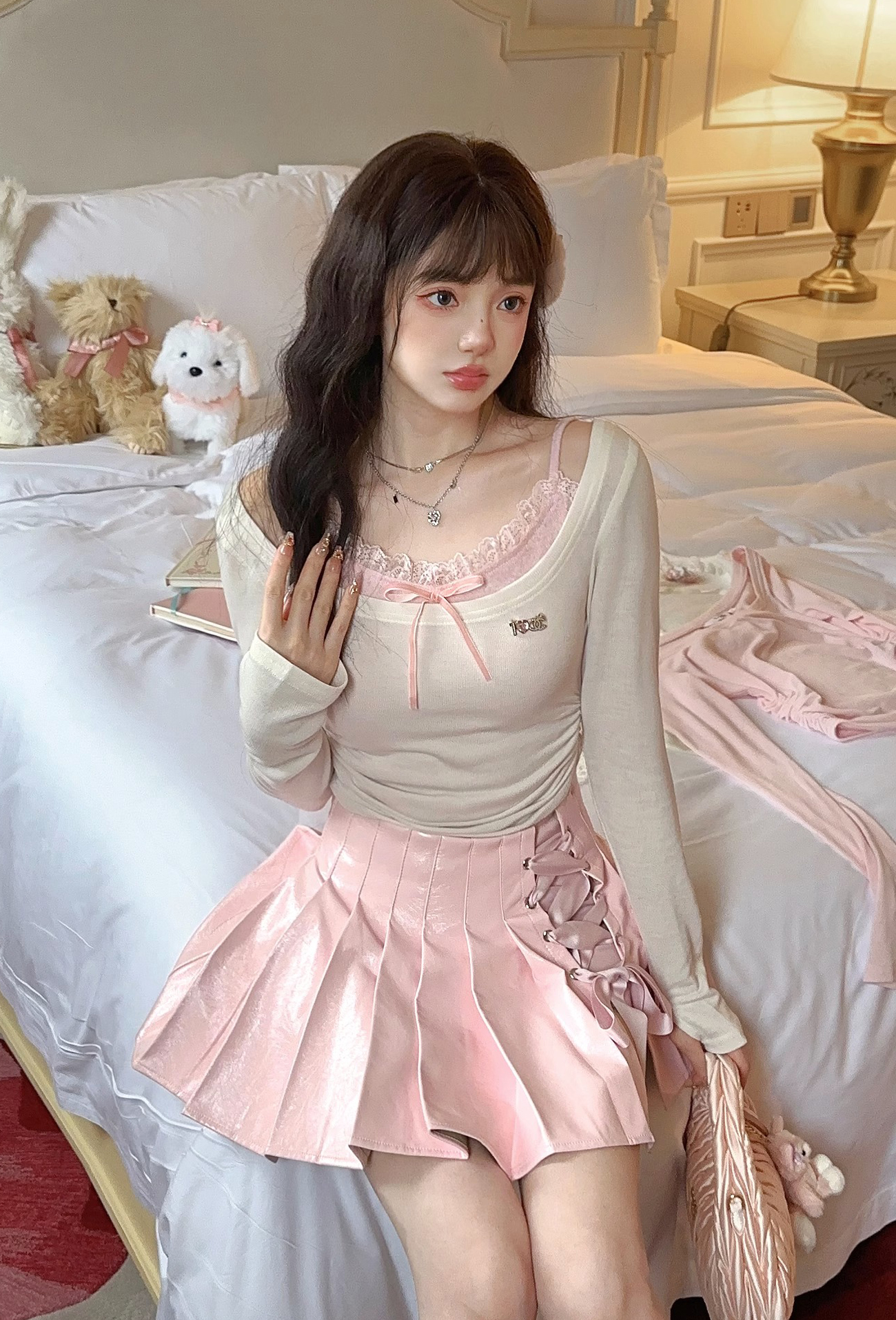 Bobon21 : พรีออเดอร์ เสื้อแขนยาวถักคอกว้าง และ สายเดี่ยวน่ารักๆ (ราคาแยกชิ้น) แบรนด์แท้