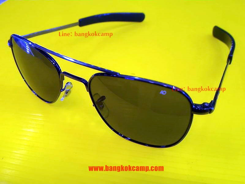 แว่น AO Original Pilot กรอบดำ Made in USA ขนาดเลนส์ 52mm. ใหม่ แท้