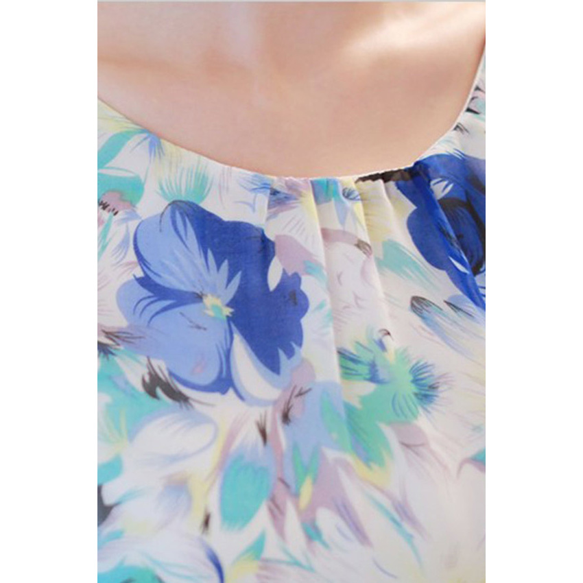 Prenair ร้านขายชุดเดรสแฟชั่นออนไลน์ Flower Fresh and Elegant Stitching Denim