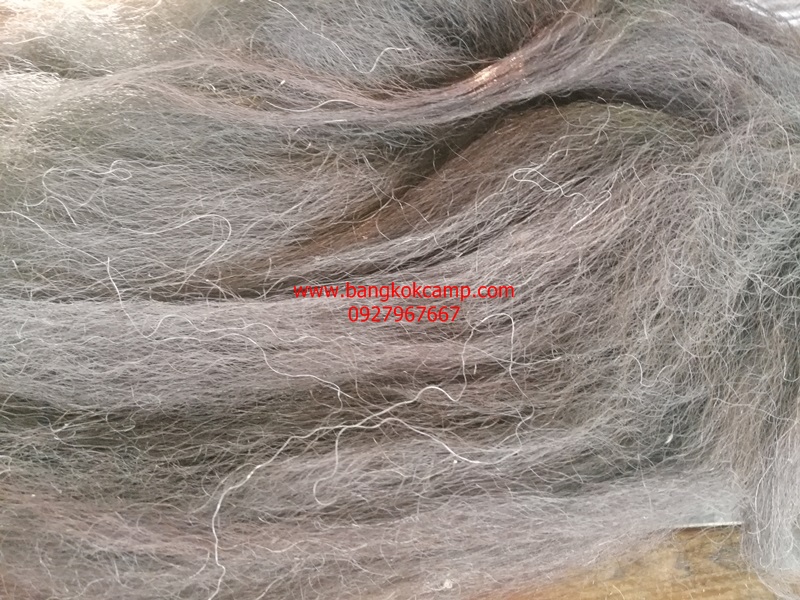 แส้ขนจามรีแท้ ด้ามหนัง​ ใหม่เก่าเก็บ ไม่ผ่านการใช้ (2) ขนสีดำ หายาก