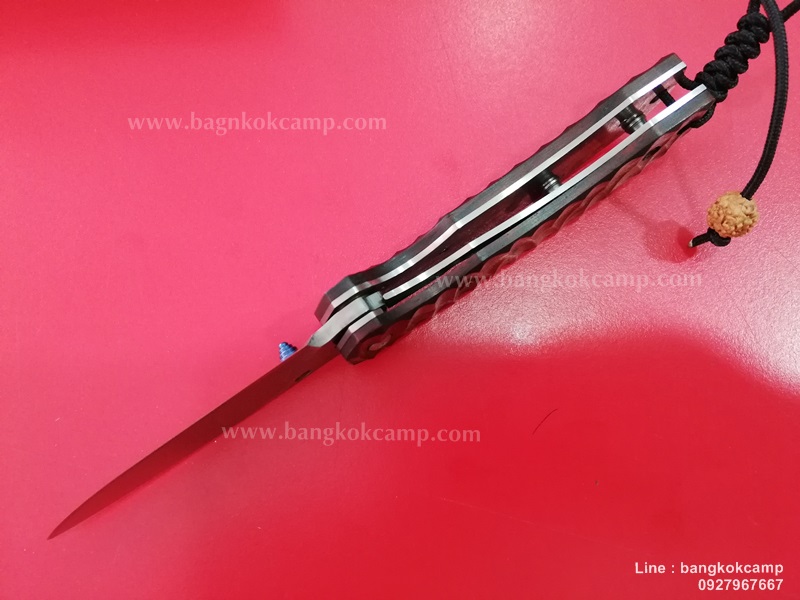 มีดพับ ดามัสกัส Damascus ด้ามไม้ (7)