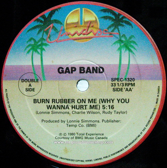 Musical Youth / The Gap Band - Pass The Dutchie / Burn Rubber On Me