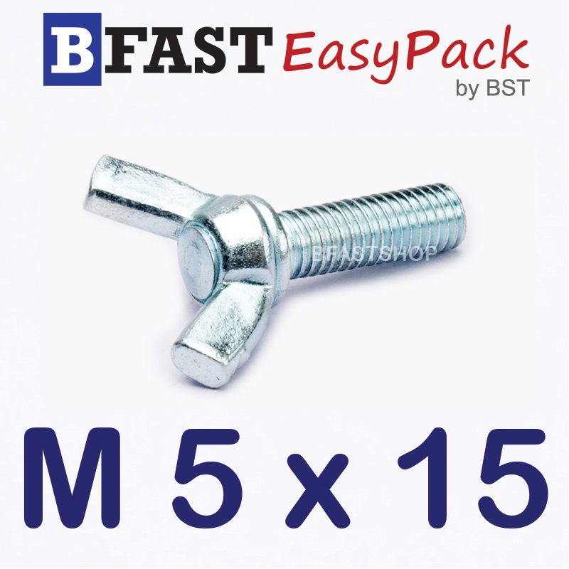 สกรูหางปลาหูกระต่าย M5 x 15 (5 ตัว/ถุง)