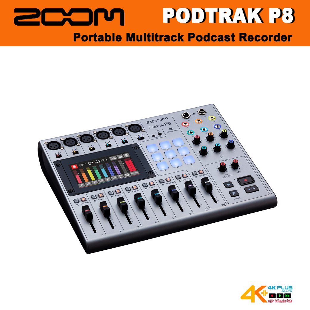 その他 PodTrak P8(Podcast Recorder) Zoom PodTrak P8 Podcast Recorder, 6 Microphone Inputs, 6