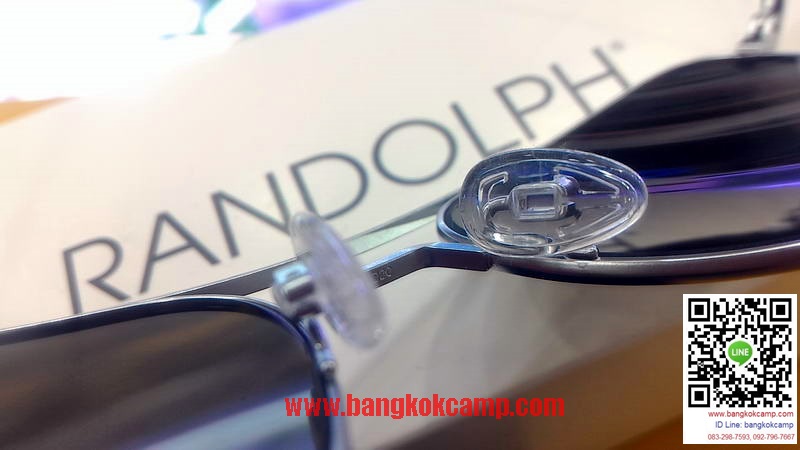 แว่น RANDOLPH...Randolph Aviator AF54611-G Square Sunglasses, Matte Chrome,55 mm