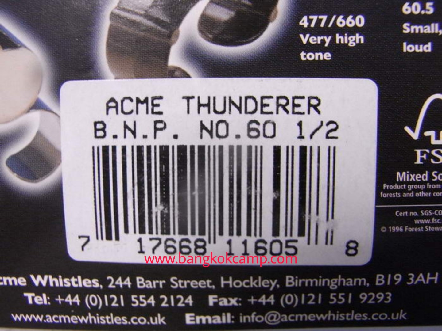 นกหวีด ACME ทองเหลือง อังกฤษ Made in England ใหม่ แท้