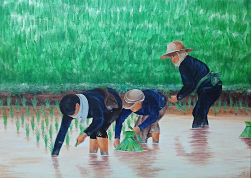 ภาพวาด The spine of the nation 60*80 cm.