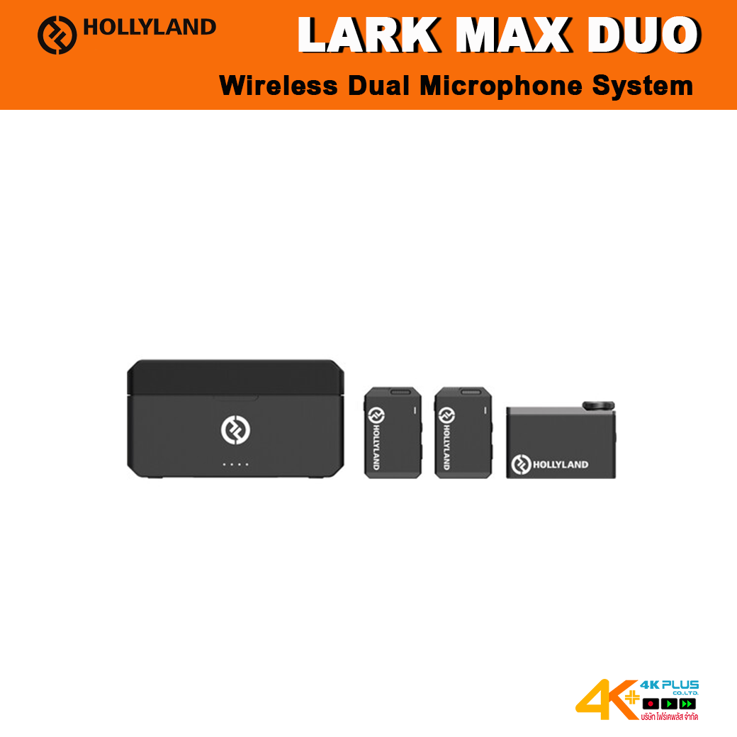 HollyLand – LARK MAX Duo Wireless Microphone System (Black)