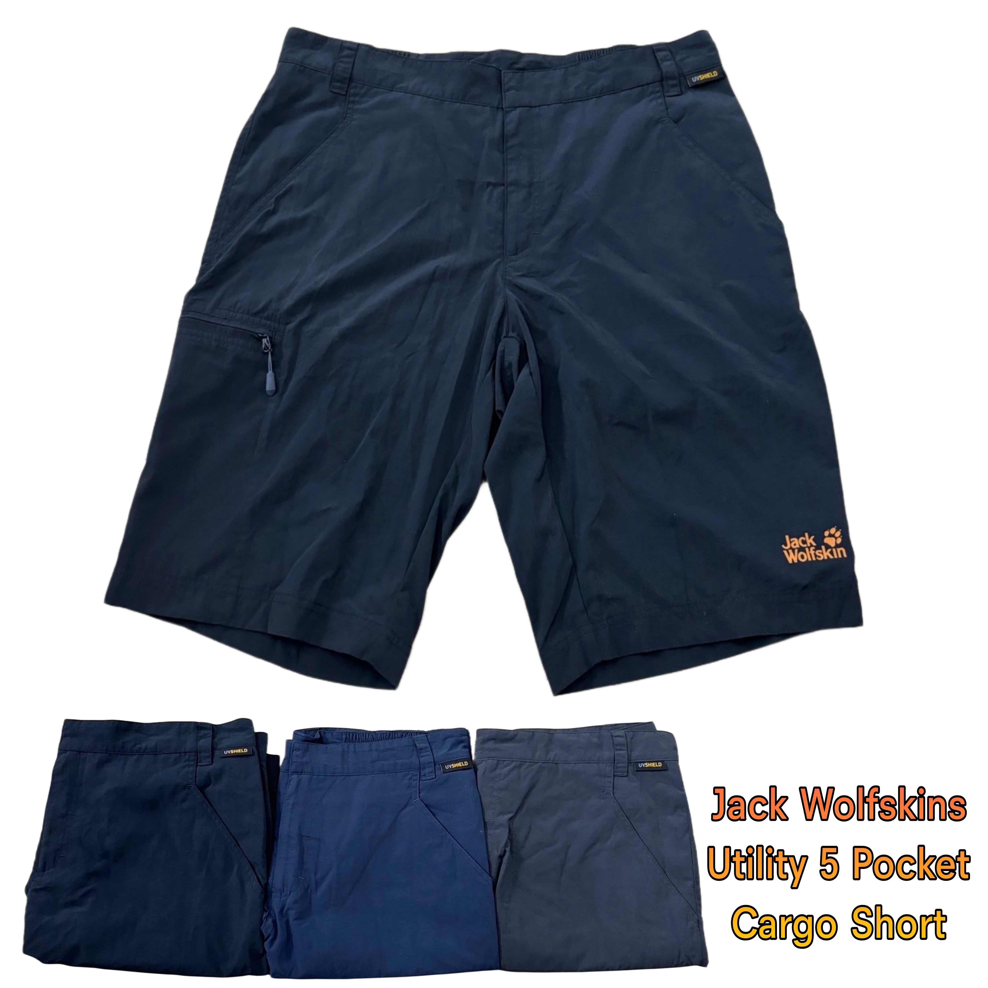 Jack Wolfskins Utility 5 Pockets Cargo Shorts