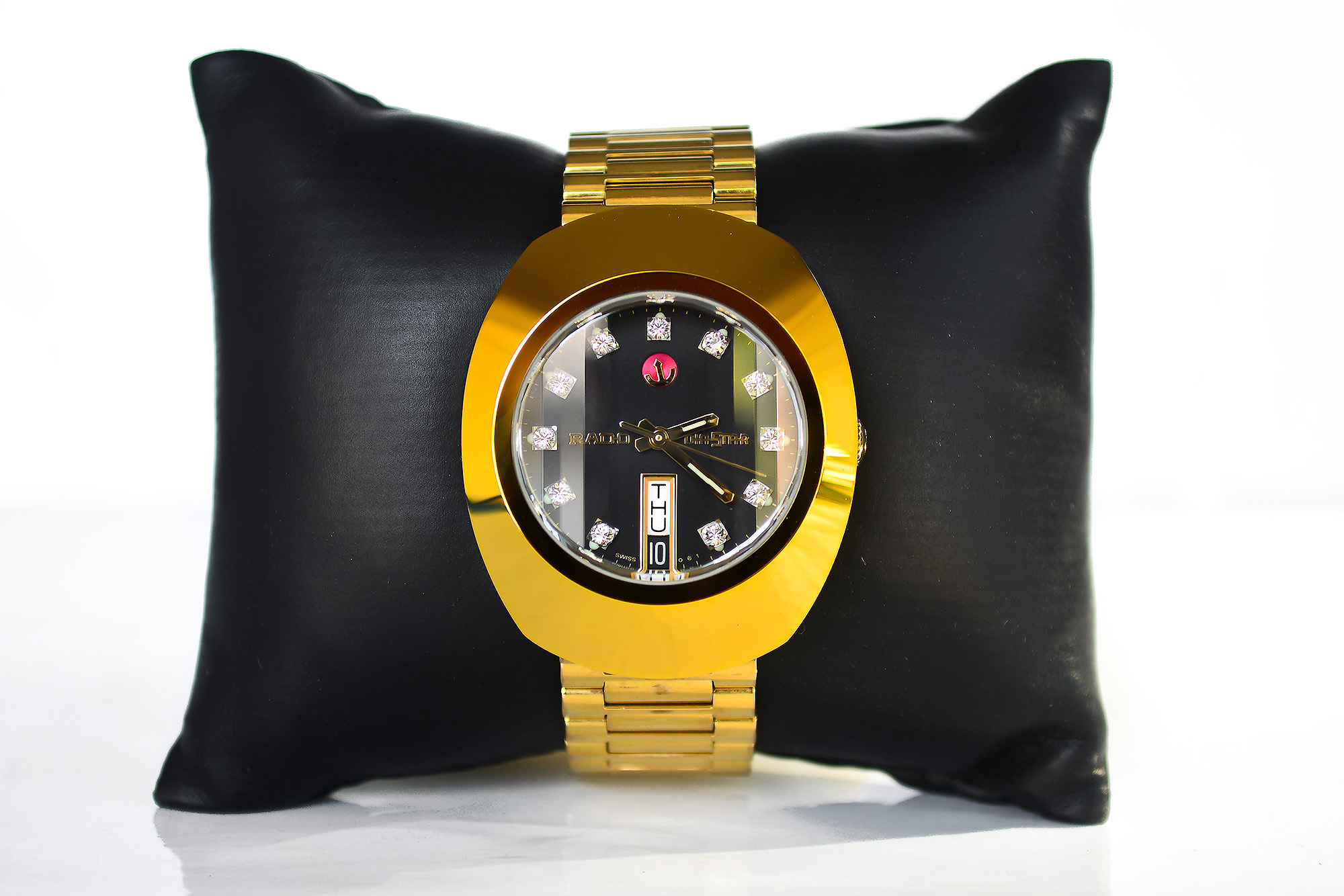 Rado Diastar เรือนทอง 11 พลอย หน้าดำ