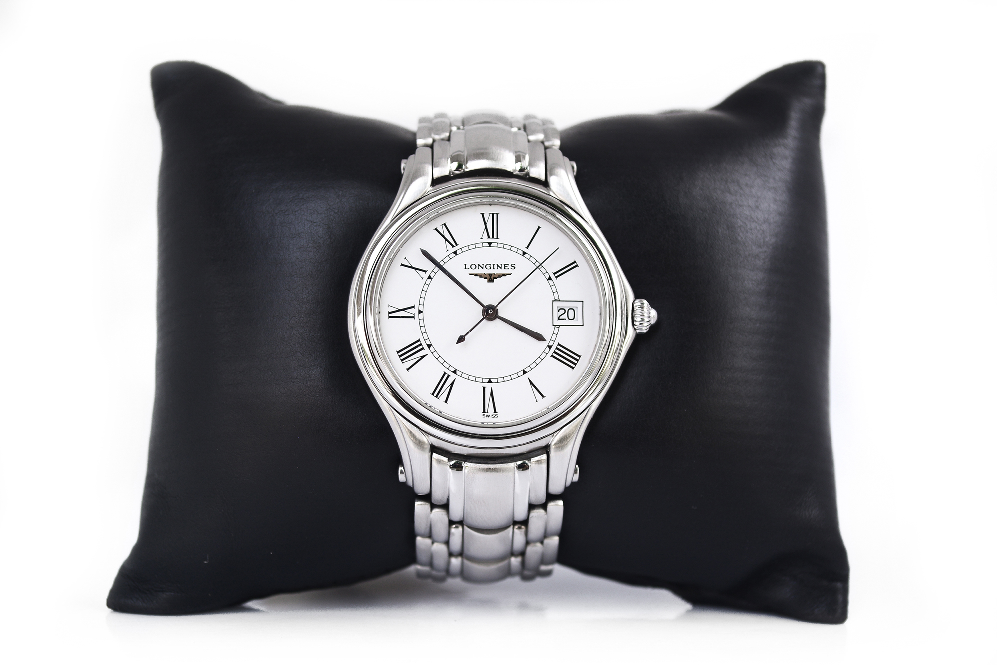 Longines Goldwing Boy Size Quartz หน้าขาว หลักโรมัน