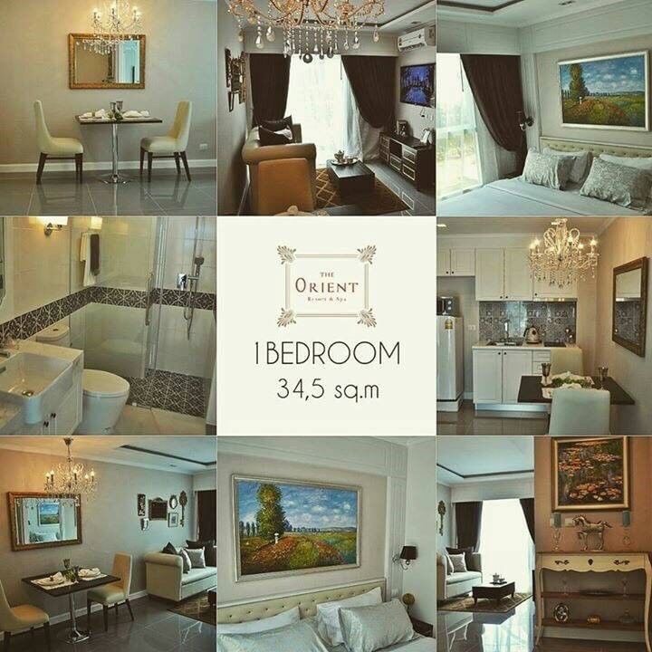 ขายคอนโดThe Orient Resort and Spa (โอเรียนท์ รีสอร์ท แอนด์ สปา) 1 ห้องนอน 1 ห้องน้ำ ชั้น 4 ขนาด 34.67 ตรม.