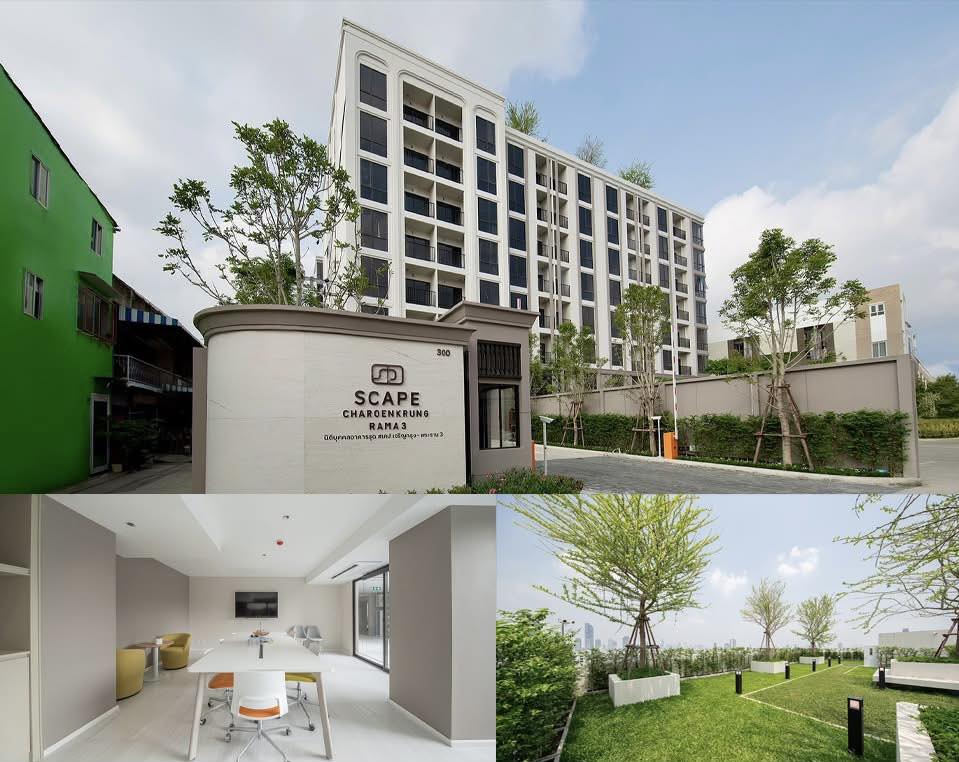 ให้เช่าคอนโด สเคป เจริญกรุง–พระราม 3 / For Rent Scape Charoenkrung – Rama 3