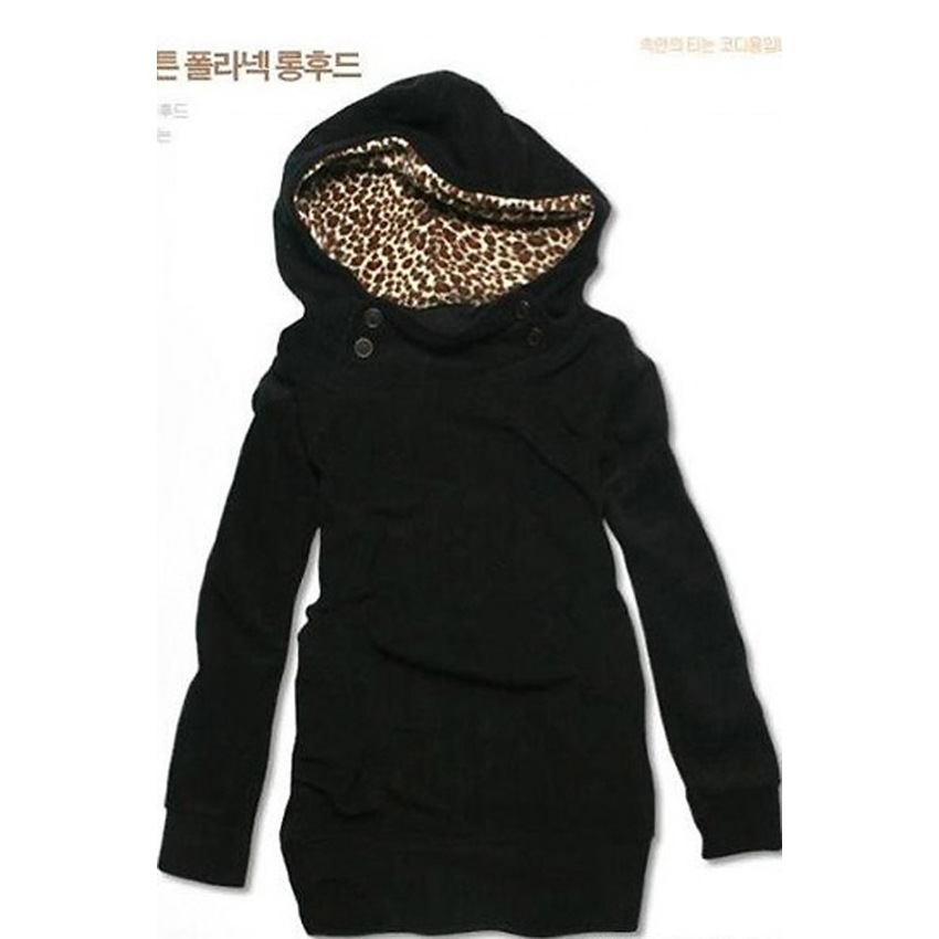 Sunwonder Autumn Women's Hoody Sweatshirt Top Outerwear CoatsHoodie Jacket (Black)