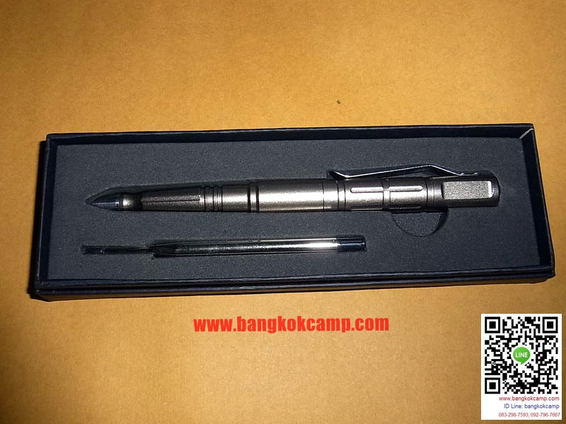 ปากกา Tactical สีทอง ปลายโลหะแข็ง (กระแทกกระจกได้)