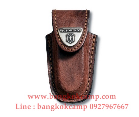 ซอง ใส่ Victorinox รุ่น SwissChamp , VICTORINOX BROWN LEATHER POUCH 91/93 MM 5-8 LAYERS (4.0535)