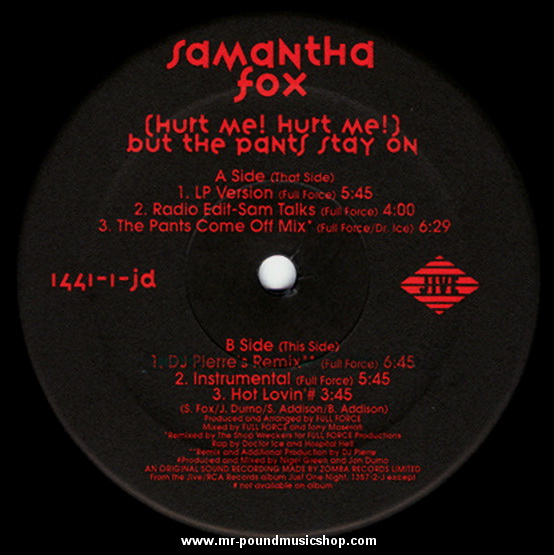 Samantha Fox - (Hurt Me! Hurt Me!) But The Pants Stay On