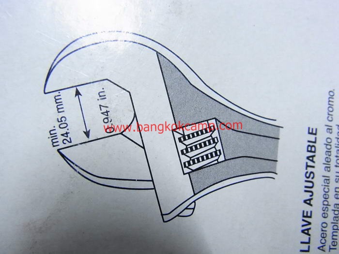 ประแจเลื่อน IREGA ขนาด 8 นิ้ว สเปน Made in Spain ใหม่ แท้. (แพ็คฟ้า)