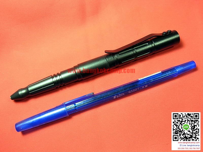 ปากกา Tactical ดำ ปลายคาร์ไบท์(กระแทกกระจกได้) ปลายคาร์ไบท์แข็งมากใช้ขูด-เขียนโลหะได้