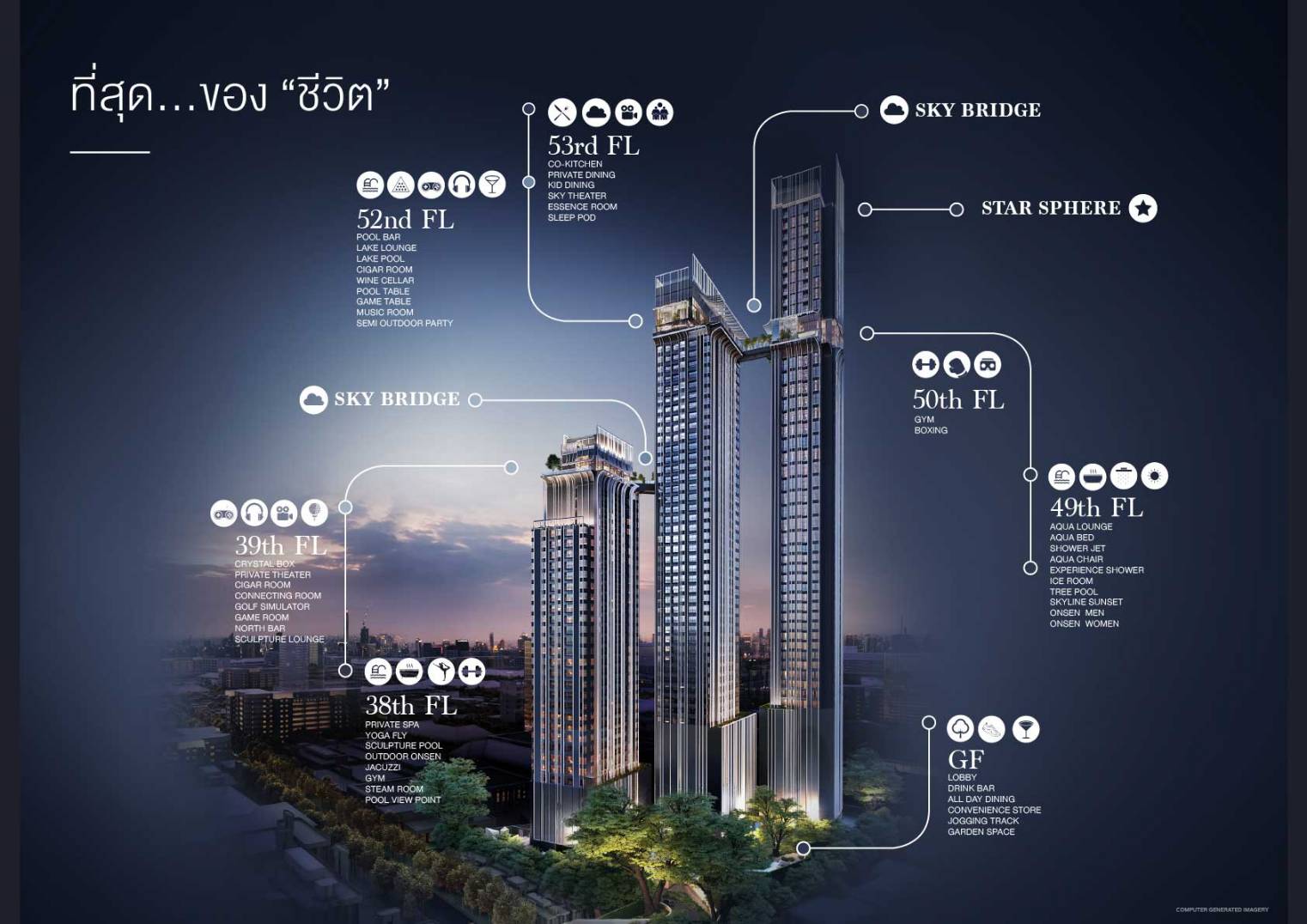 ด่วนขายดาวน์ Park Origin Thonglor (พาร์ค ออริจิ้น ทองหล่อ) 2 ห้องนอน 1 ห้องน้ำ ขนาด 40.5 ตรม. มีอ่างอาบน้ำ