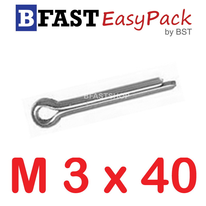 ปิ๊นสแตนเลส SUS M3 x 40 (5 ตัว/ถุง)