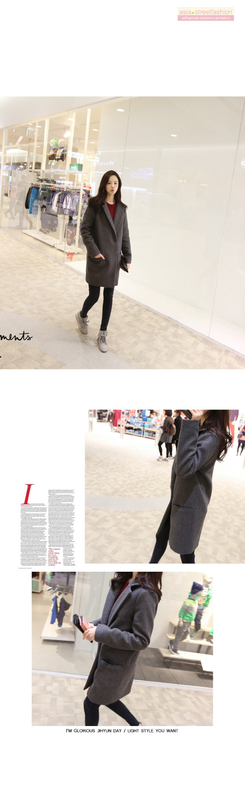 เสื้อโค้ทกันหนาว สีเทา ทรงสวย แบบผู้ดีมาก จะใส่คลุม หรือใส่เป็นเสื้อโค้ทปกติก็เก๋ค่า พร้อมส่งจ้า GRAY