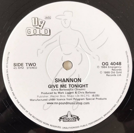 Shannon - Let The Music Play / Give Me Tonight