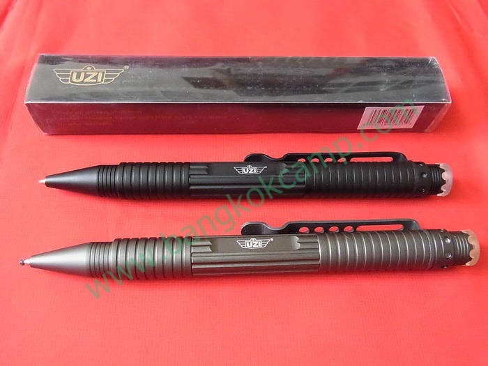 ปากกา UZI ท้ายด้ามหัวcrown สีดำ UZI Tactical Defender Pen #1 - Black