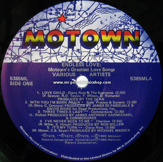 Various Artists - Endless Love: Motown's Greatest Love Songs