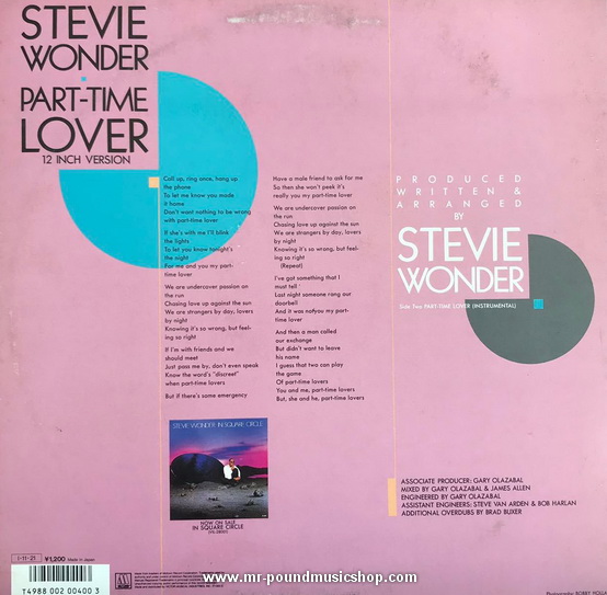 Stevie Wonder - Part-Time Lover
